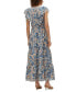 Фото #2 товара Women's Matilda Printed Layered-Sleeve Maxi Dress