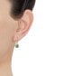 ფოტო #4 პროდუქტის Emerald (7/8 ct. t.w.) & Diamond (1/5 ct. t.w.) Pear Halo Drop Earrings in 14K Gold (Also in Sapphire)