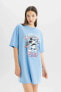 Фото #1 товара Coool Disney Mickey & Minnie Kısa Kollu Penye Mini Tişört Elbise C3490ax24sm