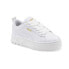 Фото #2 товара Puma Mayze Leather Platform Toddler Girls White Sneakers Casual Shoes 38452801