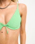 Фото #2 товара Hollister smock underwire bikini top co-ord in green