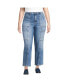 ფოტო #1 პროდუქტის Plus Size Denim High Rise Utility Cargo Ankle Jeans