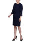 ფოტო #3 პროდუქტის Women's Novelty Knit and Lace Dress, 2 Piece Set