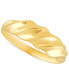 ფოტო #1 პროდუქტის Polished Wavy Design Statement Ring in 10k Gold, Created for Macy's