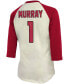 Women's Kyler Murray Cream, Cardinal Arizona Cardinals Player Raglan Name Number 3/4 Sleeve T-shirt Cream, Cardinal, M - фото #2