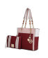 Фото #2 товара Rochelle Color Block Women s Tote Bag with Wristlet by Mia K