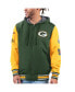Фото #1 товара Men's Green, Gold Green Bay Packers Commemorative Reversible Full-Zip Jacket