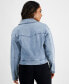 ფოტო #2 პროდუქტის Petite Asymmetrical-Zip Denim Moto Jacket, Created for Macy's