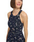 ფოტო #3 პროდუქტის Women's Printed Halter Belted Midi Dress