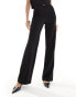 Фото #2 товара Mango flared co-ord trousers in black