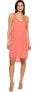 Фото #2 товара Heather 241146 Womens Silk Scoop Neck Sleeveless Tank Dress Melon Size X-Large