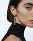 ფოტო #2 პროდუქტის Rhodium-Plated Harmonia Linear Drop Earrings