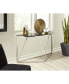 Фото #4 товара Aria 55" Smoked Glass and Polished Stainless Steel Console Table