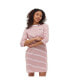 ფოტო #1 პროდუქტის Women's Mab Striped 3/4 Sleeve Dress