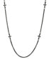 ფოტო #2 პროდუქტის Men's Stainless Steel Round Link Chain & Crosses Necklace, 24"