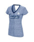 ფოტო #3 პროდუქტის Women's Royal Los Angeles Dodgers Halftime Back Wrap Top V-Neck T-shirt