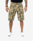 Men's Belted Twill Tape Cargo Shorts