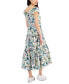 Фото #2 товара Women's Printed Off-The-Shoulder Cotton Maxi Dress