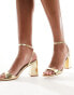 Фото #4 товара RAID Wide Fit Wink 2 block heeled sandals in gold