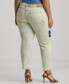 Plus Size Mid-Rise Tapered Patchwork Jeans