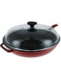 Фото #1 товара French Enameled Cast Iron 11" Fry Pan with Cast Iron Handle and Glass Lid