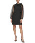 Mesh Dot Sleeve Shift Dress