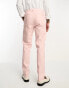 ASOS DESIGN super skinny linen mix suit trouser in pastel pink Розовый, W32 L32 - фото #2