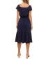 Women's Petite Jersey Flutter-Sleeve V-Neck Dress