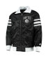 Men's Black Brooklyn Nets The Captain Ii Full-Zip Varsity Jacket