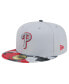 Фото #1 товара Men's Gray Philadelphia Phillies Active Team Camo 59FIFTY Fitted Hat