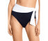 Фото #1 товара Lauren Ralph Lauren Womens Bel Air Sash Bikini Bottom Black White Size 10 304359