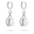Original round earrings with pendants 2in1 Coins TJ-0441-E-29