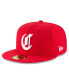 Фото #1 товара Men's Red Cincinnati Reds Cooperstown Collection Wool 59FIFTY Fitted Hat