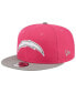 Фото #1 товара Men's Pink, Gray Los Angeles Chargers 2-Tone Color Pack 9FIFTY Snapback Hat