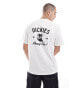 Dickies petersburg western back print t-shirt in white- exclusive to asos