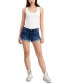 ფოტო #1 პროდუქტის Juniors' Mid-Rise Cuffed Shorts