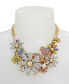 Фото #3 товара Betsey Johnson faux Stone Daisy Bib Statement Necklace