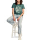 Women's Cotton Embroidered Lucky Lotus Tee