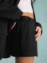 Фото #5 товара Miss Selfridge tailored mini skort in black pinstripe co ord