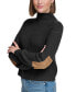 Фото #9 товара Women's Patched Mock Neck Sweater