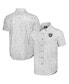 ფოტო #2 პროდუქტის Men's NFL x Darius Rucker Collection by White Las Vegas Raiders Woven Short Sleeve Button Up Shirt