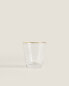 Borosilicate glass tumbler with gold rim