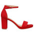 Фото #1 товара Chinese Laundry Teri Ankle Strap Block Heels Womens Red Dress Sandals TERI-610