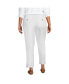 Plus Size Mid Rise Classic Straight Leg Chino Ankle Pants