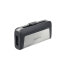 SanDisk Drive USB Ganda Ultra Tipe-C 256 GB - 256 GB - USB Type-A / USB Type-C - 3.2 Gen 1 (3.1 Gen 1) - 150 MB/s - Slide - Grey - Silver
