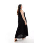 Фото #4 товара Yours tiered cami maxi dress in black