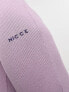 Nicce – Juno – Ausgestellte Leggings in Hellrosa mit Saumschlitzen