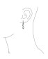 ფოტო #2 პროდუქტის Black White Cubic Zirconia Pave Long Infinity Twist Drop Earrings For Women Prom Cocktail Party CZ