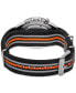 ფოტო #3 პროდუქტის Men's Chronograph Black Striped Nylon Strap Watch 41mm