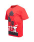 ფოტო #2 პროდუქტის Men's Snoopy Red Peanuts Walking on the Beach Loose T-shirt